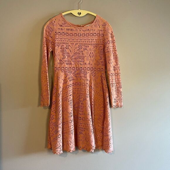 Free People Beach Spring Date Crochet Knit Dress in Pink Mauve | SZ XS - Picture 7 of 16